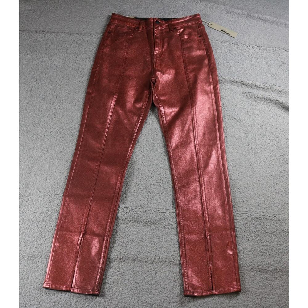 New Hudson Jeans 29 Cinnamon Glitter Harlow Ultra High Waist Cigarette Pants